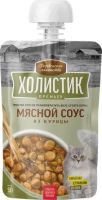 Мясной соус из курицы д/кошек  90г "Деревенские лак-ва"
