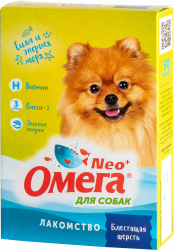 Омега Neo+ С-Ш с биотином "Блестящая шерсть" д/собак 90 таб.  1*5
