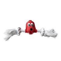 №1 Мордочка собачки с веревкой, латекс, с пищалкой, 20см, игрушка для собак, 1х288шт