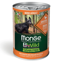 Monge Dog BWild GRAIN FREE Mini беззерновой Утка с тыквой и кабачками д/соб.мелк.пор конс 400гр