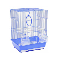 №1 Клетка для птиц, 30*23*39, прямоугольная, укомплектованная,голубая, 1*10