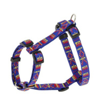 Шлейка нейлон  "Орнамент" регулируемая 20мм, обх.шеи 35-50, груди 50-70см, синий