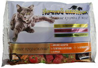 Ночной Охотник конс. д/к Набор 3+1 мясное асс-ти,телятина,ягненок,курица в желе дой-пак 85гр.*4шт