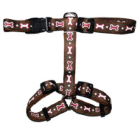 УЮТ Шлейка 1,9х35-50 см хаки с косточками двойная с тесьмой, 1х12шт