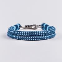 Ошейник капроновый Dog&Vogue Rope круглого плетения синий 8мм*46см