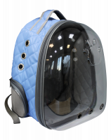 №1 Favorite Рюкзак-переноска д/животн.с панор.видом,вентил.отверст.,28x33x41см,иск.кожа,голубой