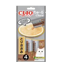 INABA ЧАО ЧУРУ пюре д/кошек куриное филе для здоровья почек (14гр.*4) 4RU131