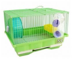 №1 Клетка для хомяка, 30*23*21, укомплектованная, без дома, цвета в ассортименте,1*10шт