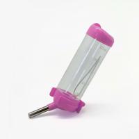 №1 Автопоилка для грызуна, 250мл пластиковая, с креплением, 1*60,розовая