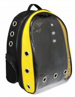 №1 Favorite Рюкзак-переноска д/животн.с панор.видом,вентил.отверст.,21x23x41см,черно-желтый