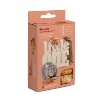 Лак-во Little One Бисквиты с хрустящим гаммарусом для хомяков, крыс, мышей и песчанок 5х7г *8