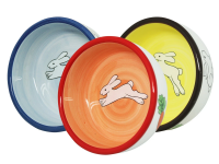 №1 Миска керамическая, с рисунком заяц и морковка, 150мл, 10*5см, цвет в ассортименте 1*96шт