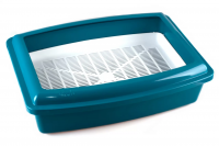 Туалет д/кош."Вака" Премиум "глубокий полный комплект" (Морская волна) (430*325*120)