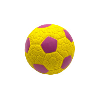 №1 Футбольный мяч, желто-розовый, латекс, с пищалкой, 6см, игрушка для собак, 1х192шт