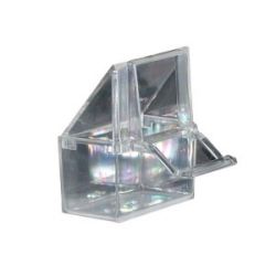 №1 Кормушка для птиц пластиковая, наружняя, прозрачная, 7*4*8см 1*30