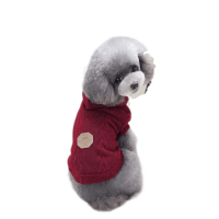 УЮТ Трикотажная толстовка на кнопках с капюшоном для собак на флисе, 30см, красная, L, (1*100)