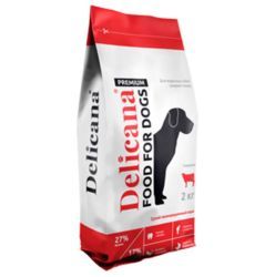 Delicana сух.д/собак средних пород говядина 2 кг 1*6