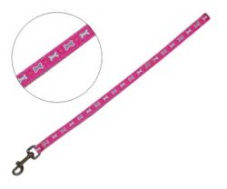 УЮТ Поводок 1,0х120 см рисунок "косточки" двойная тесьма цвета разные 1х144шт