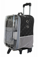 №1 Favorite Рюкзак-переноска д/жив.панор.вид,20x34x50см,на колесах,телеск.ручка,иск.кожа,черный,1*4