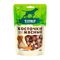 Косточки мясные для собак с индейкой и творогом 145 гр*11 ТитБит