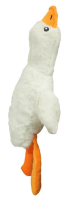 №1 Игрушка для собак Гусь с пищалкой, светлый, текстиль, 32Х50см, 1*80
