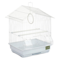 №1 Клетка для птиц, 35*28*46, фигурная, укомплектованная, белая, 1*10