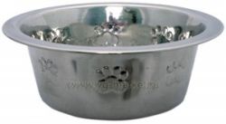 Уют Миска металлическая с тиснением 0,35 л (1х24шт, 216 шт/кор)