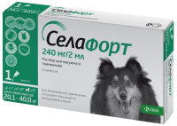 Селафорт для собак 20,1-40 кг, 240мг/2мл внеш.и внутр.паразитов