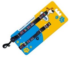 УЮТ Комплект ЮНИОН 1,0х120 см поводок/1,0х30 см ошейник, с застежкой 1х108шт цвет в асс-те