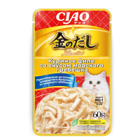 INABA ЧАО КИННОДАСИ пауч д/кошек в желе Куриное филе со вкусом гребешка 60гр.*24 RU207