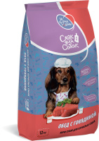 ЗА КОРМА РОДИНЫ д/соб "Смак для собак. Обед с говядиной" 12 кг