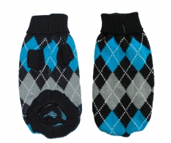 УЮТ Свитер черный синие/сиреневые ромбы 45 см, 1х72 шт