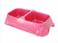 №1 Миска двойная квадратная средняя 31х16х6 см, 2х500мл,1*120шт пластик