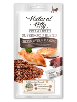 Лакомство Pettric Natural Kitty крем-суп для кошек Курица, куриная печень и семя льна. 4шт*12г.
