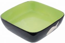 №1 Миска керамическая, квадратная, рисунок "рыбки", 12,5*5 см, 260мл, 1*64шт