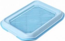 Туалет д/собак с решеткой 33*45 голубой, 1х10 шт