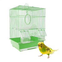 №1 Клетка для птиц, 30*23*39, прямоугольная, укомплектованная,зеленая,1*10