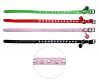 УЮТ Ошейник 1.0х31 см цв.лак с жемчугом, стразами и бубенчиком, двойной 1х12шт, 288шт