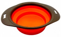Миска складная для питомцев оранжевая 900мл 25x19x6см (М) d17,5см/h3см PP,TPR (1*72шт)