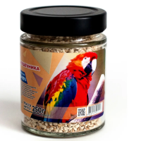 Кальций ракушечника кормовой для попугаев, канареек (смесь) 250гр банка 1*15