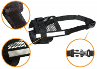 Намордник нейлон регулир. №3  18-24 см черн. со светоотраж. лентой