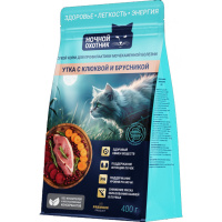 Ночной Охотник сух. д/стерил.кошек Утка с клюквой 0,4 кг квадропак