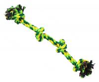 №1 Грейфер веревка плетеная с четырьмя узлами, зелено-желтый 60см, 1*24шт