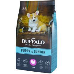 Mr.Buffalo PUPPY & JUNIOR Сухой корм д/щенков и юниоров (индейка) 14 кг СРОК 16.08.25