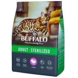 Mr.Buffalo STERILIZED 1,8кг (индейка) д/кошек 