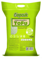 Наполнитель БАРСИК "TOFU Зелёный Чай" комкующийся 10 л