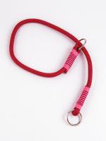 Ошейник-удавка капроновый Dog&Vogue Rope круглого плетения красный 10мм*75см