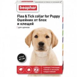 Беафар ош." Flea & Tick collar "для щенков от блох 65см чёрный (диазинон) с 6 мес.