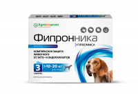 Фипронника таблетки для собак массой 10-20 кг (3 таб)