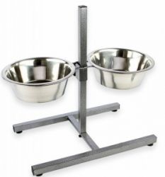 Уют Стойка с мисками 2х1,50 л металлическими (5 шт/кор)